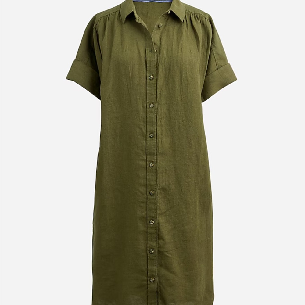 Relaxed-fit short-sleeve Baird McNutt Irish linen shirtdress